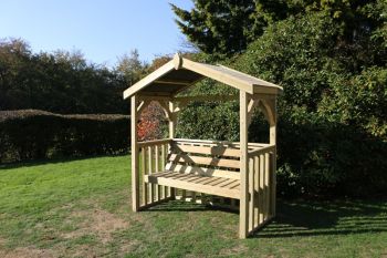 Anastasia 3 seat Garden Arbour, wooden garden bench seat with trellis