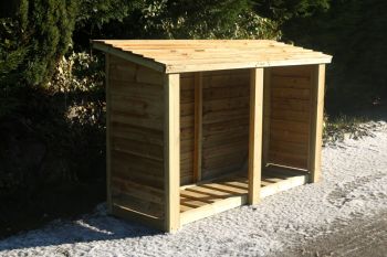 Heavy Duty Logstore 4ft High X 6ft Wide - Firewood storage shelter