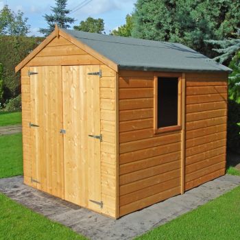 Warwick Double Doors Tongue and Groove Garden Shed Workshop Approx 8 x 6 Feet