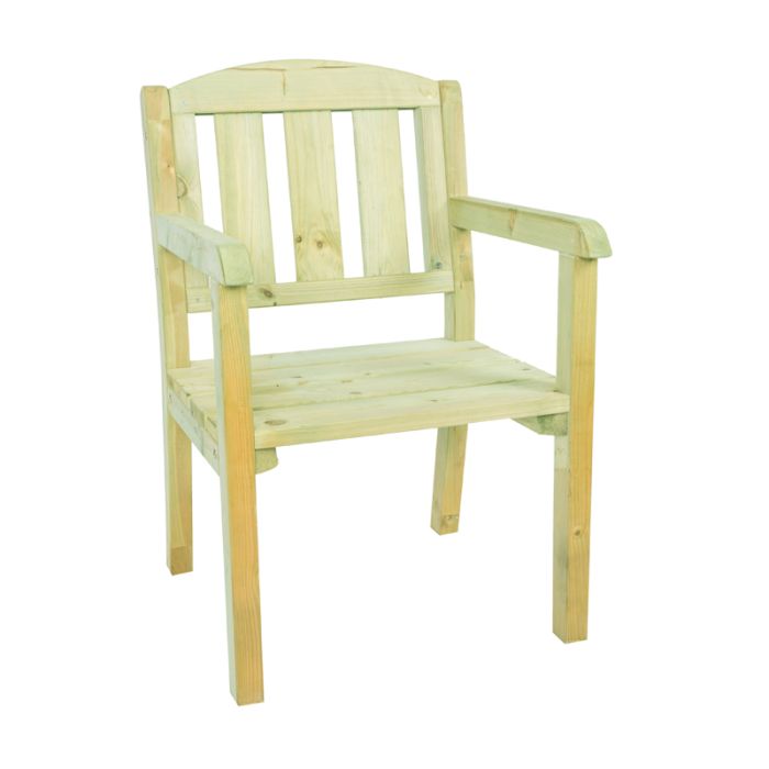 Single Garden Seat - Wood - L61 x W63 x H97 cm - Green