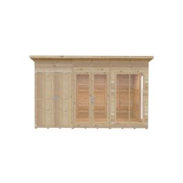 Lela 12 x 8 Summerhouse including Storage - L244.8 x W357 x H227.5 cm