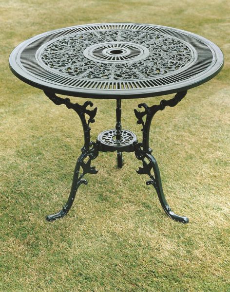 Coalbrookdale 81cm Table British Made High Quality Cast Aluminium Garden Furniture Wide Choice Of Colours And Finishes Available - Cast Iron Outdoor Furniture Antique