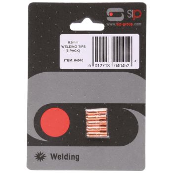SIP 5pc 0.6mm M5 MIG Welding Contact Tips - L2 x W5.5 x H11.5 cm
