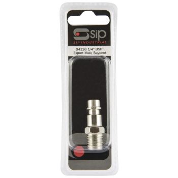 SIP Type 25 Euro Plug Adaptor 1/4" BSP Male Thread - L3 x W4.5 x H14 cm