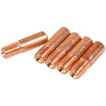 SIP 5pc 0.8mm M6 MB15 MIG Welding Contact Tips - L1 x W7 x H10 cm