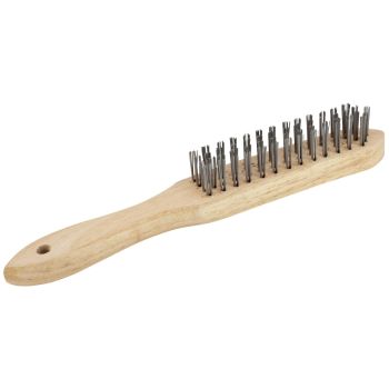 SIP 4-Row Mild Steel Wire Brush - L30 x W22.5 x H7.5 cm