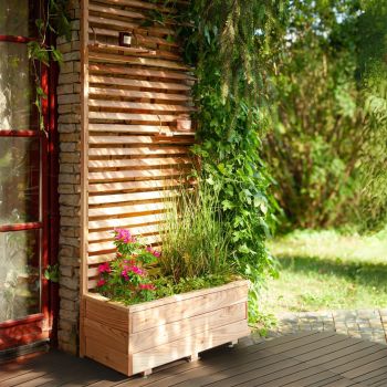 Venetian Garden Planter Larch - L59 x W43 x H173 cm - Self-Assembly