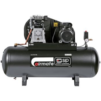 SIP PX3/150-SRB 150ltr Belt Drive Compressor - L43 x W131 x H109.5 cm