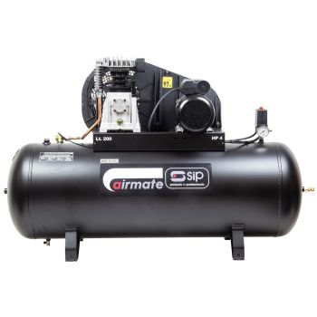 SIP PX4-3/200B 200ltr Belt Drive Compressor - L109 x W150 x H43 cm