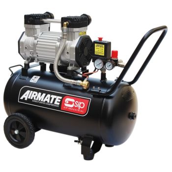 SIP DD 3hp 50ltr Low Noise Oil-Free Direct Drive Compressor - L41 x W85 x H65 cm