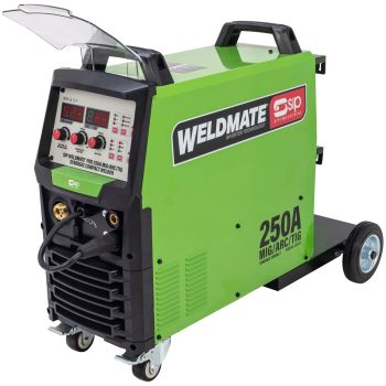 SIP WELDMATE PRO 250A MIG/ARC/TIG Synergic Compact Inverter Welder - L88 x W45 x H65 cm