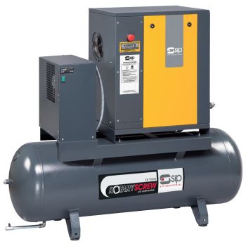 SIP RS5.5-08-270BD/RD 270ltr Rotary Screw Compressor with Dryer - L75 x W172 x H168 cm