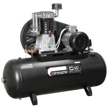 SIP TN10/270 270ltr Belt Drive Compressor - L165 x W56 x H134 cm