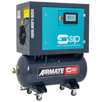 SIP VSDD 4kW 8bar 160ltr 230v Rotary Screw Compressor - L110 x W54 x H120 cm