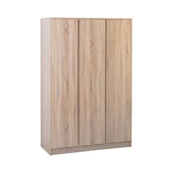 Malvern 3 Door Wardrobe - L50.5 x W115 x H180 cm - Sonoma Oak Effect