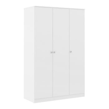 Denver 3 Door Wardrobe - L48 x W175 x H112 cm - White Gloss