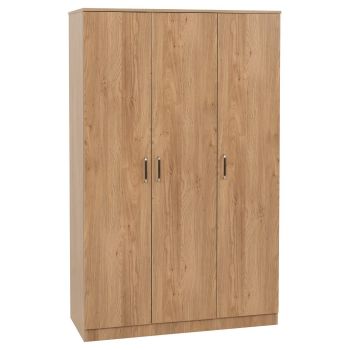 Dakota 3 Door Wardrobe - L48 x W175 x H110 cm - Oak
