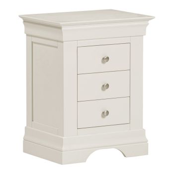 Bordeaux 3 Drawer Bedside Table - L38 x W64 x H50 cm - Ivory