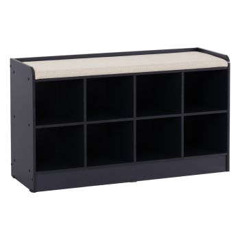Portland Shoe Bench - L34.5 x W56 x H97 cm - Navy Blue/Cream
