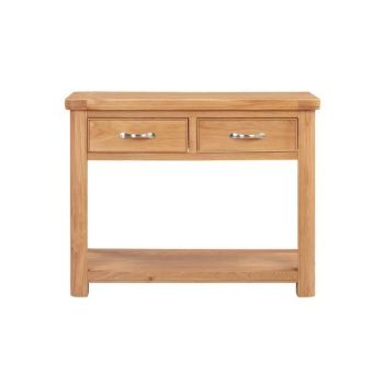 Bologna Console Table with 2 Drawers - D42 x W100 x H80 cm - Oak