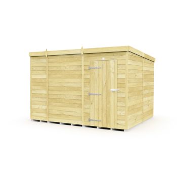 11 x 8 Feet Pent Shed - Single Door Without Windows - Wood - L231 x W329 x H201 cm