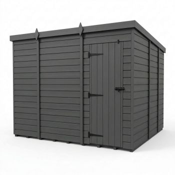 11ft x 9ft Composite Pent Garden Shed Single Door No Windows - Composite - L335 x W274 x H210 cm - Grey