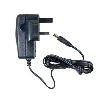 12V 1000mA GB Mains Power Supply with 2.1mm Connector, 3m Lead - L5 x W8 x H6 cm - Black