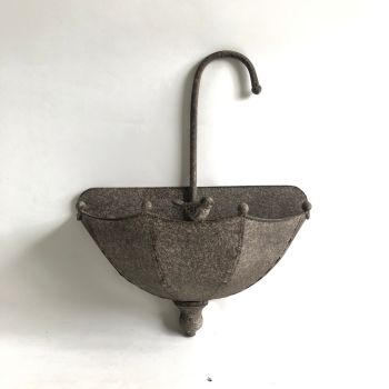 35cm Decorative Wall Planter - Metal/Glass - L15 x W29 x H35 cm