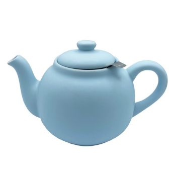 1.5L Teapot - Stoneware/Stainless Steel - L26 x W14.5 x H14.5 cm - Ice Blue
