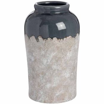 Medium Conran Vase - Ceramic - L22 x W22 x H38 cm - Blue/White