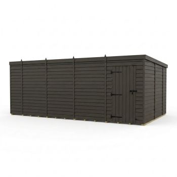 18ft x 10ft Composite Pent Garden Shed Single Door No Windows - Composite - L549 x W305 x H210 cm - Grey
