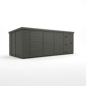18ft x 9ft Composite Pent Garden Shed Single Door No Windows - Composite - L549 x W274 x H210 cm - Grey