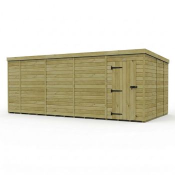 18ft x 9ft Pent Garden Shed Single Door No Windows - Pressure Treated Timber - L549 x W274 x H210 cm - Natural