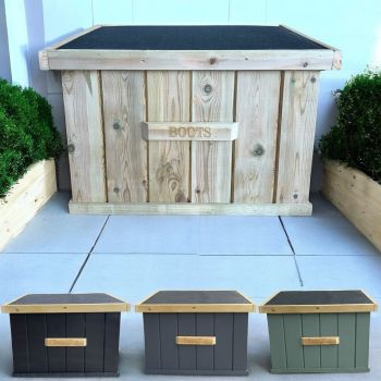 Wooden Garden Chest for Outdoor Storage (Painted Chest - Choice of Colours Available) - L100 x W60 x H80 cm