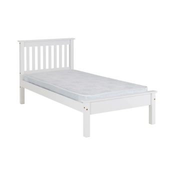 Monaco 3 Feet Bed Low Foot End - L204 x W102.5 x H102.5 cm - White