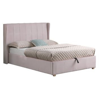 Amelia Plus 4 Feet 6 Inches Storage Bed Frame - L210 x W116 x H158.5 cm - Pink