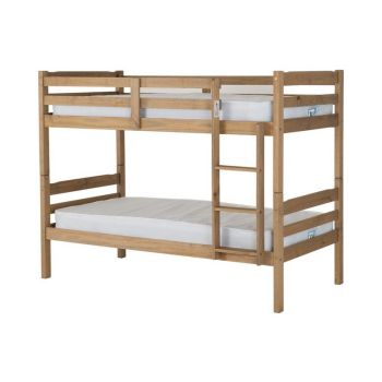 Panama 3 Feet Bunk Bed - L104 x W198 x H154 cm - Natural Wax