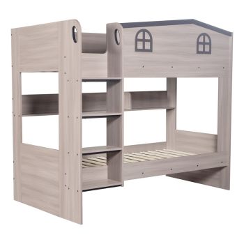 Hector Bunk Bed - L113 x W169 x H198 cm - Ash Grey