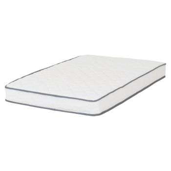 Yasmin 4 Feet 6 Inches Roll-Up Mattress 18cm (Bonnel Spring) - L190 x W18 x H135 cm - White