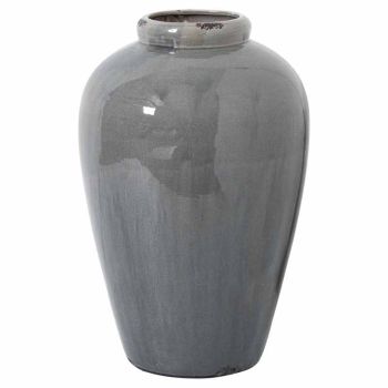 Garda Glazed Tall Juniper Vase - Ceramic - L36 x W36 x H57 cm - Grey