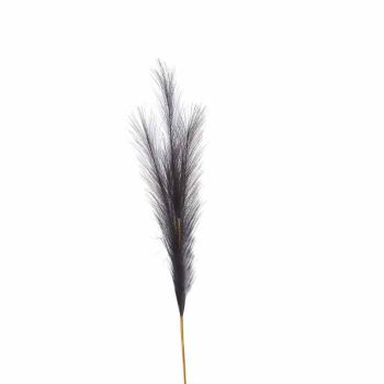 Faux Pampas Grass Stem Artificial Plant - Fabric/Plastic - L30 x W30 x H85 cm - Grey