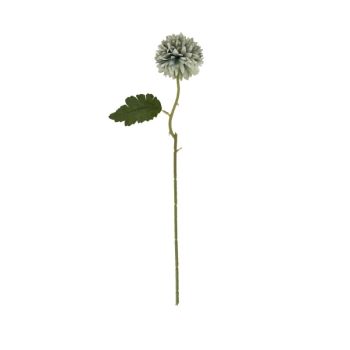 Short Chrysanthemum Stem - Plastic - H38 cm - Pale Green/Blue