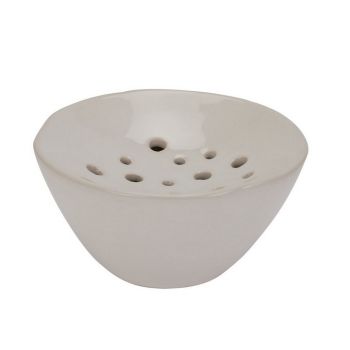 Flower Frog - Ceramic - L15 x W15 x H8 cm - White