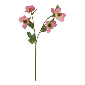 The Natural Garden Collection Varigated Hellibore - Artificial Flower (Single Stem) - Plastic - H47 cm - Pink