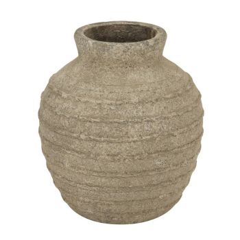 Medium Tuscan Vase - Ceramic - L24 x W24 x H26 cm - Grey