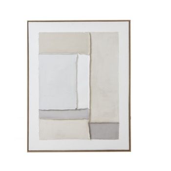 Contempo Beta Framed Painting on Canvas - Wood - L3 x W75 x H95 cm - Brown