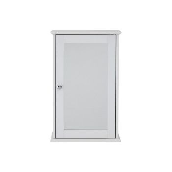 Portland Mirrored Cabinet - Wood - L15 x W34 x H53 cm - White