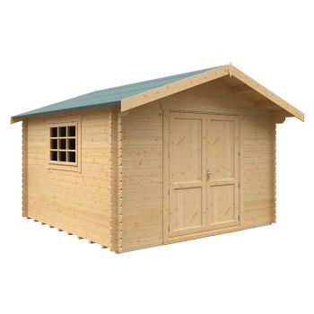 12x12 The Marlborough 28mm Cabin - L355 x W355 x H271.9 cm - Solid Wood/Softwood/Pine - Natural