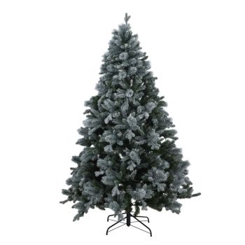 Snowy Forest Fir Pre-Lit 400L Led Christmas Tree - Plastic - L140 x W140 x H210 cm - White