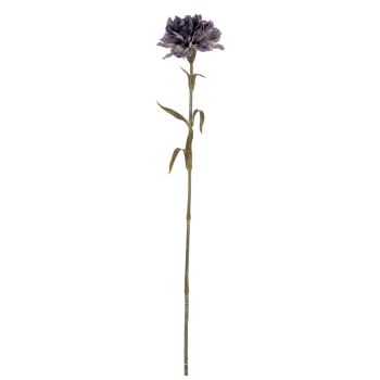 Purple Carnation Stem Artificial Flower - Plastic - L11 x W10 x H56 cm - Purple